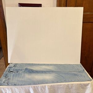 American Eagle Airflex+ Relaxed Straight Jeans Mens 36x36 Light Blue Denim